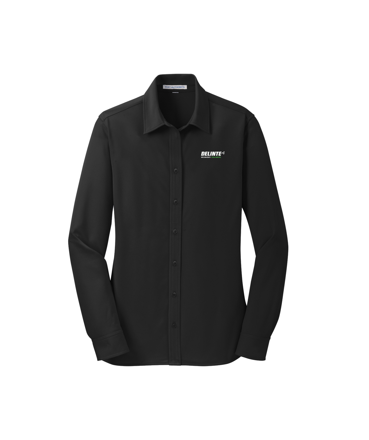 Delinte - Ladies Knit Dress Shirt (Black)
