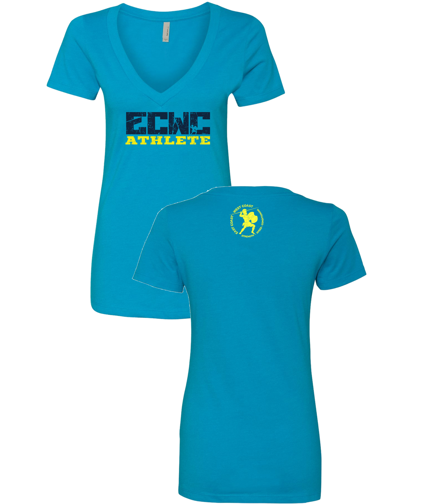 Womens ECWC Athlete V-neck (Turquoise)