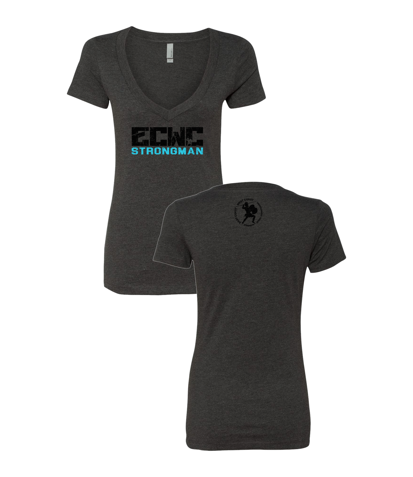 Women’s ECWC Strongman V-neck (Charcoal)