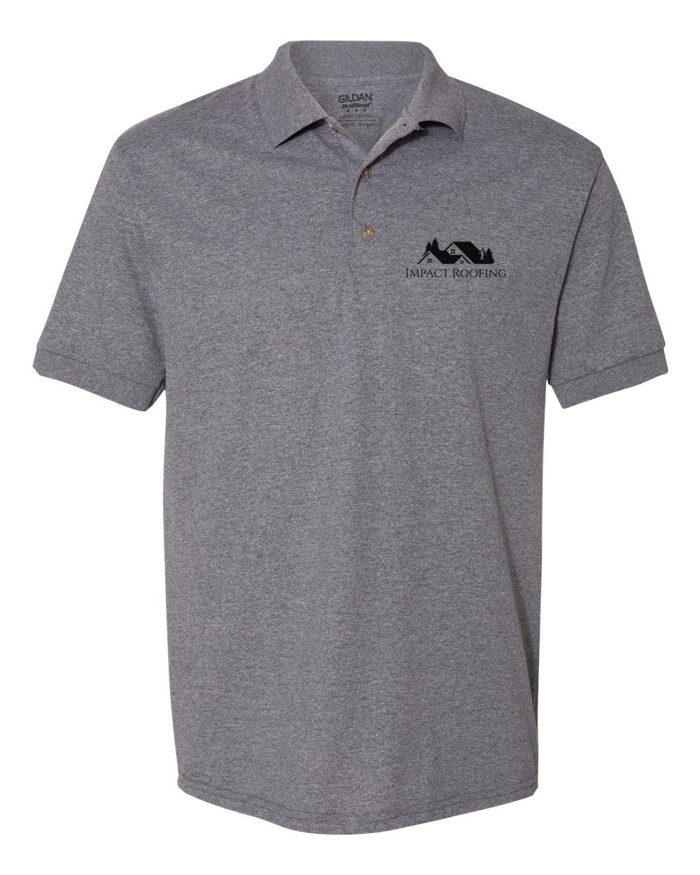 Impact Roofing Polo - Heather Grey