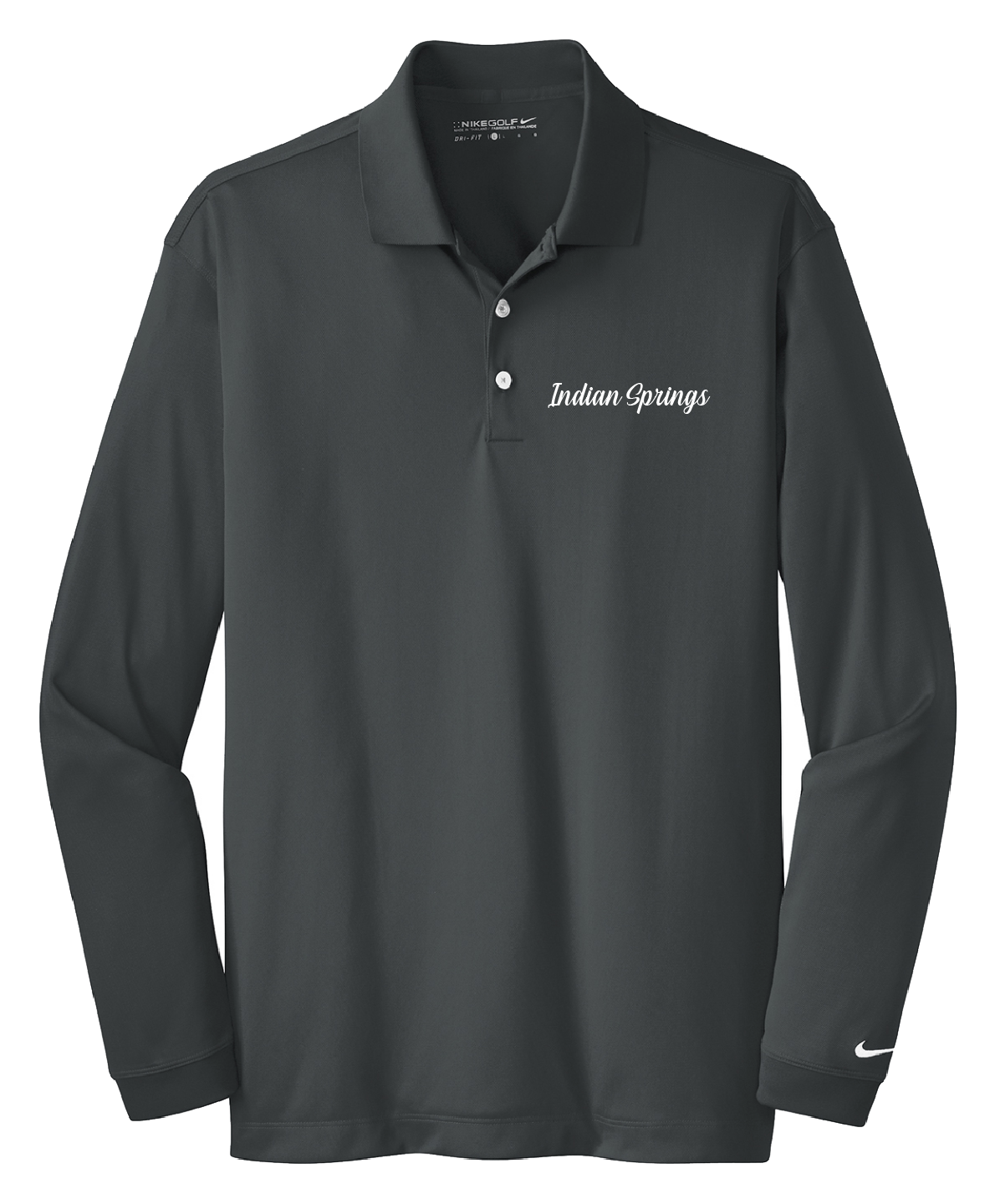 Indian Springs - Mens - Nike Long Sleeve Dri-FIT Stretch Tech Polo