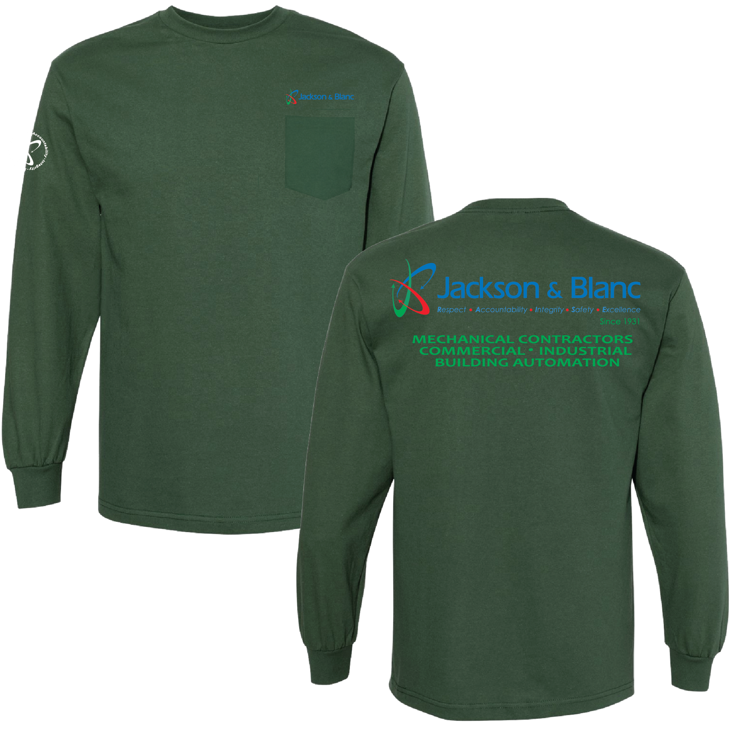 Jackson & Blanc LS Tee - Forest