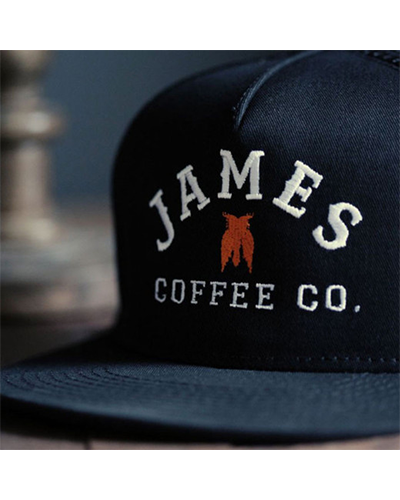 James Coffee - Black Logo Trucker