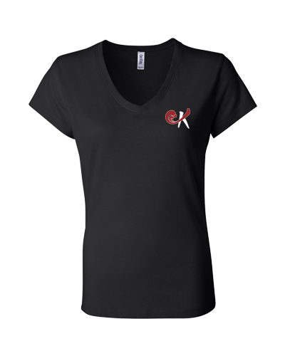 Kokis - Girls V-Neck Logo Tee (Black)