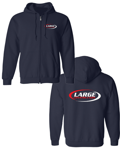 Large Construction - Gildan Zip Hoodie