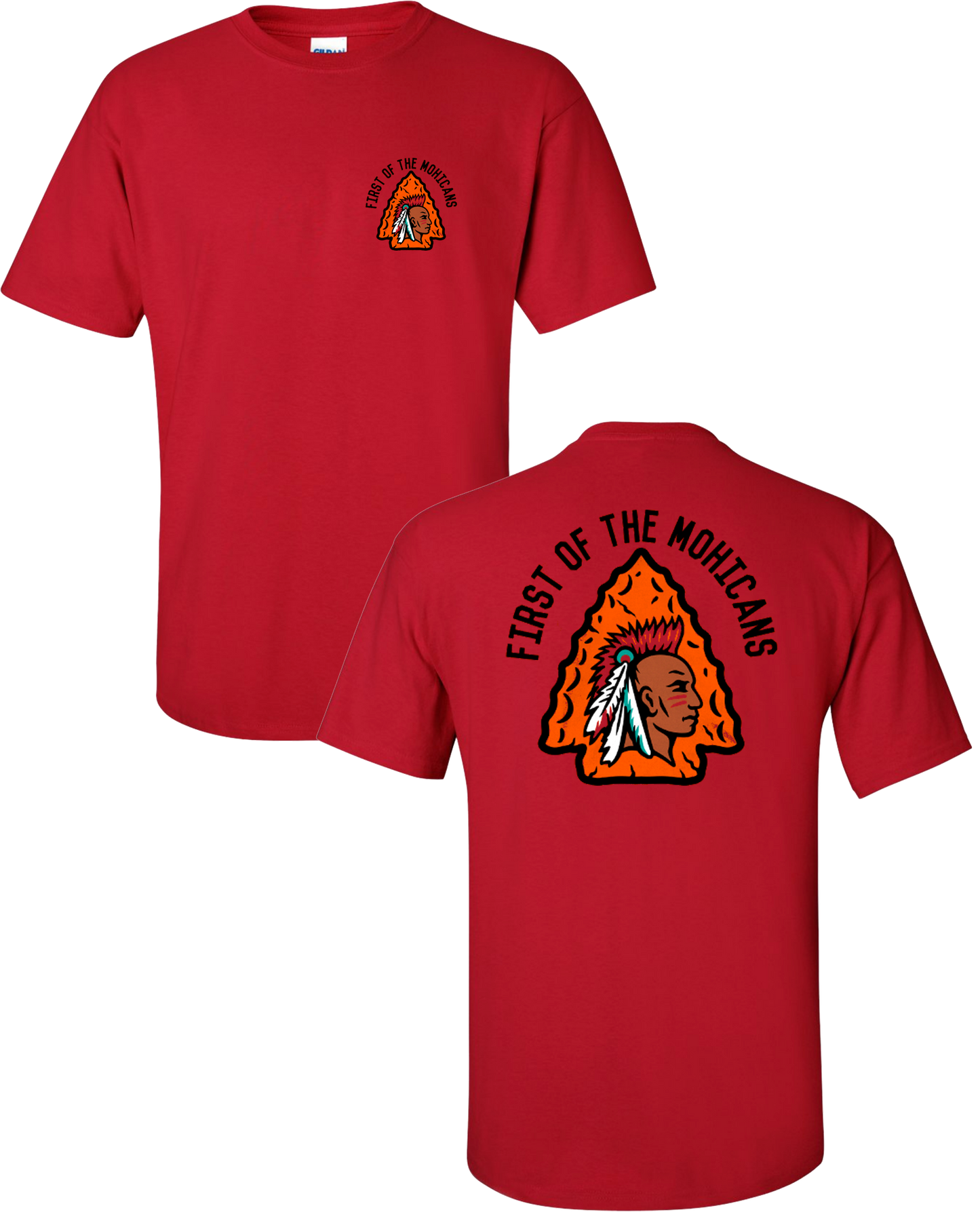 Mohican Tribe - Adult Red Shirt (6 color)