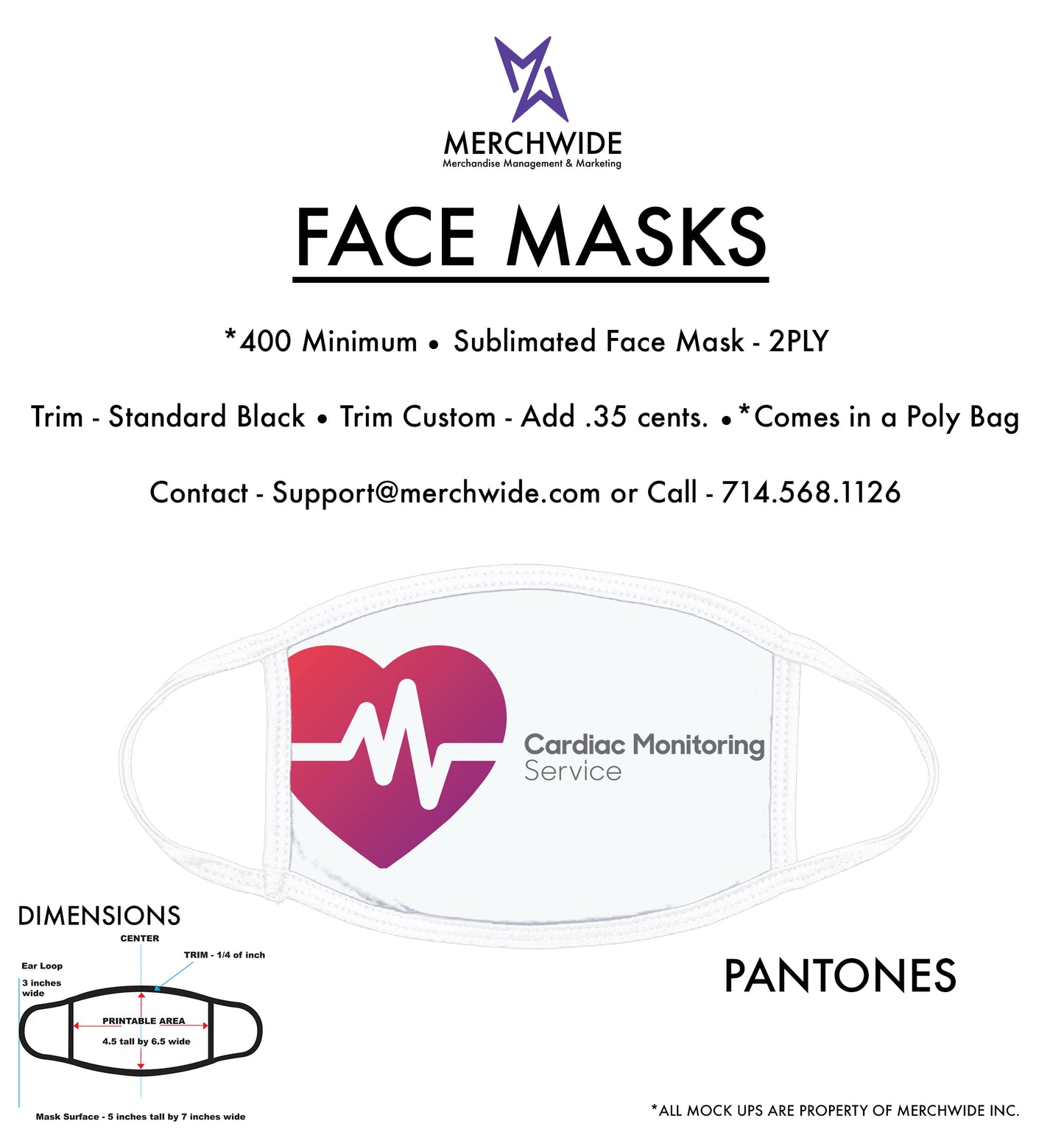 CMS - Sublimated FaceMask - Full Color