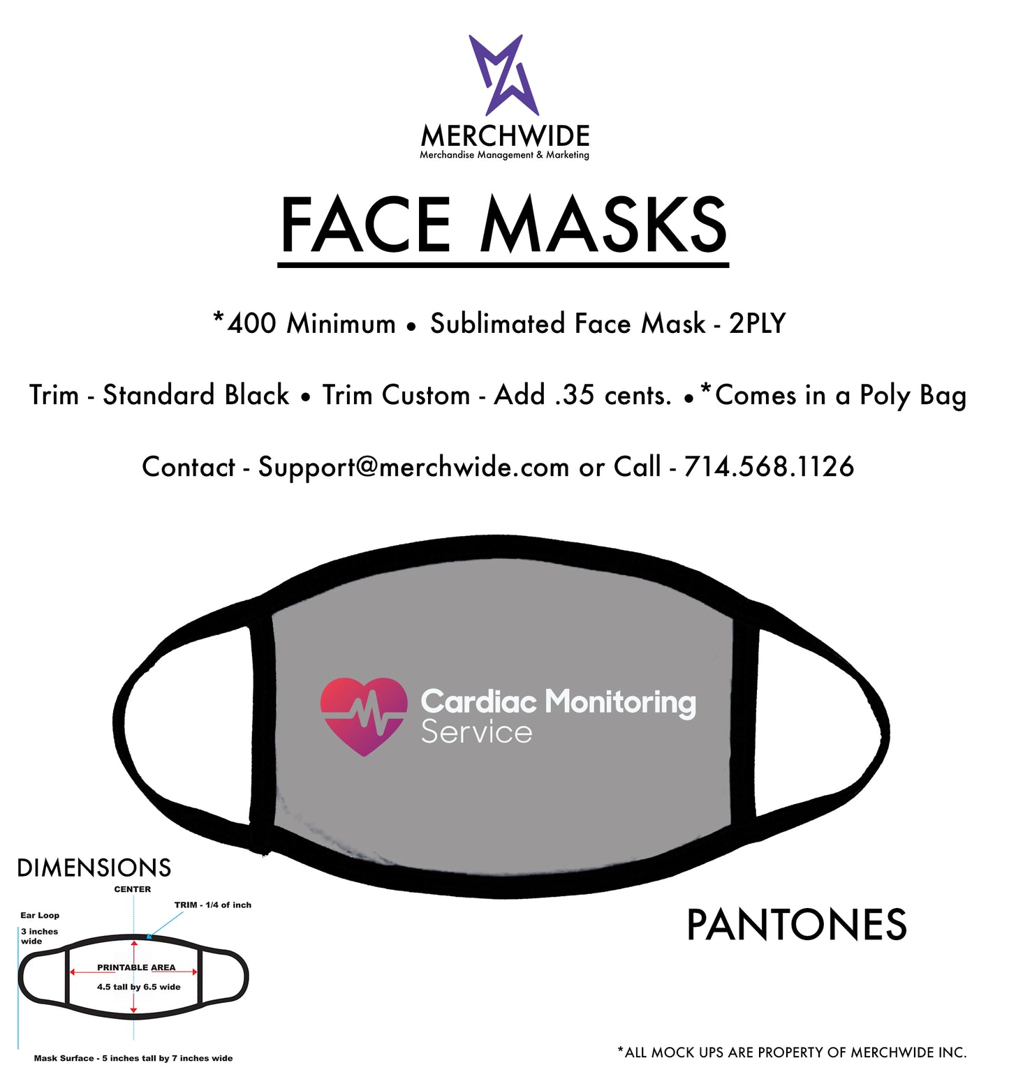 CMS - Sublimated FaceMask - Full Color V4