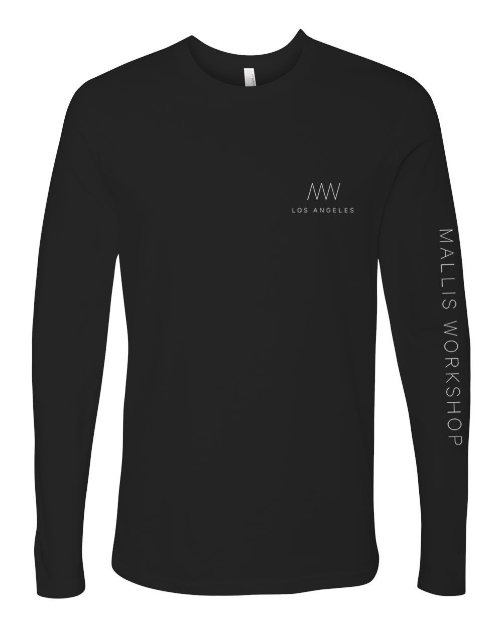 Mallis Workshop Black LS Tee - Sleeve Print