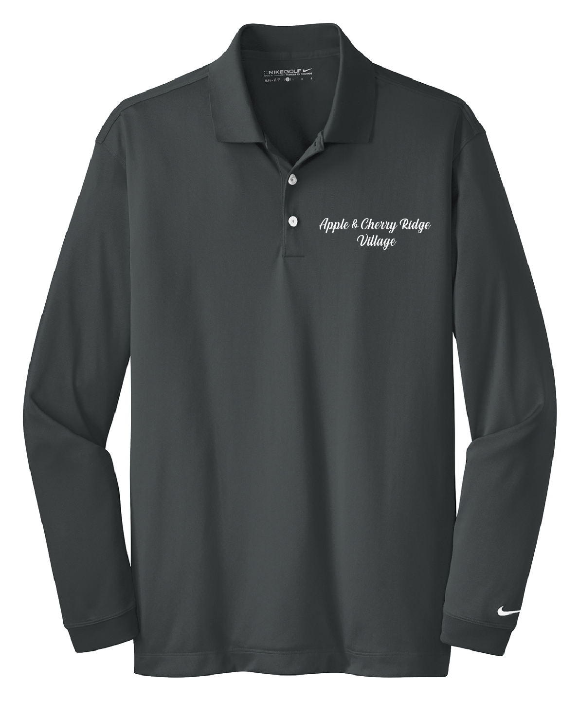 Apple & Cherry Ridge Village - Mens - Nike Long Sleeve Dri-FIT Stretch Tech Polo