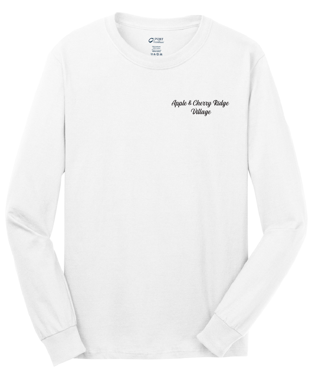 Apple & Cherry Ridge Village - Mens - Port & Company® - Long Sleeve Core Cotton Tee
