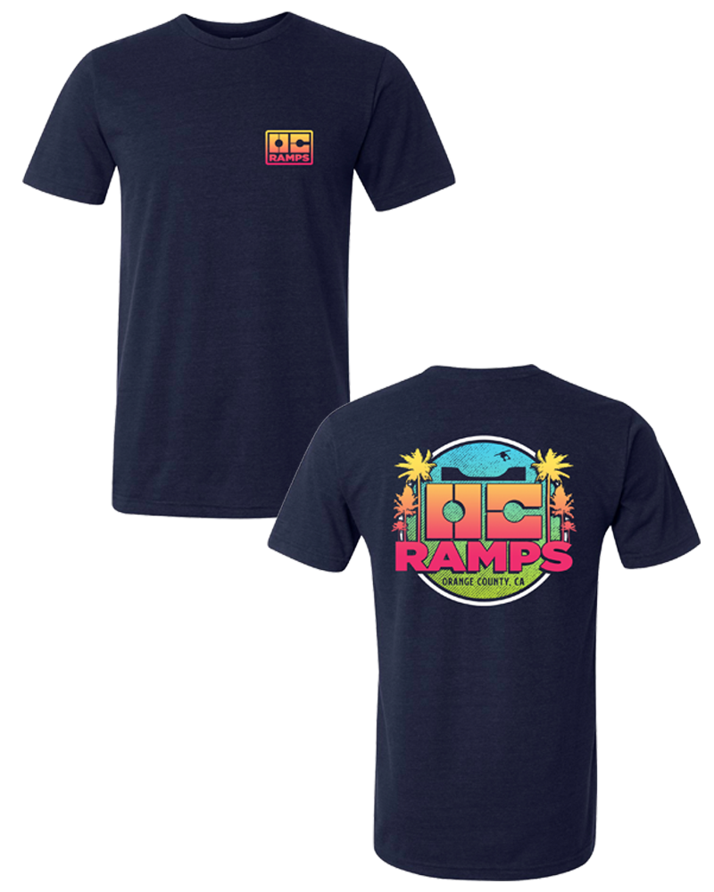 OC Ramps - Retro Palms Tee (Navy)