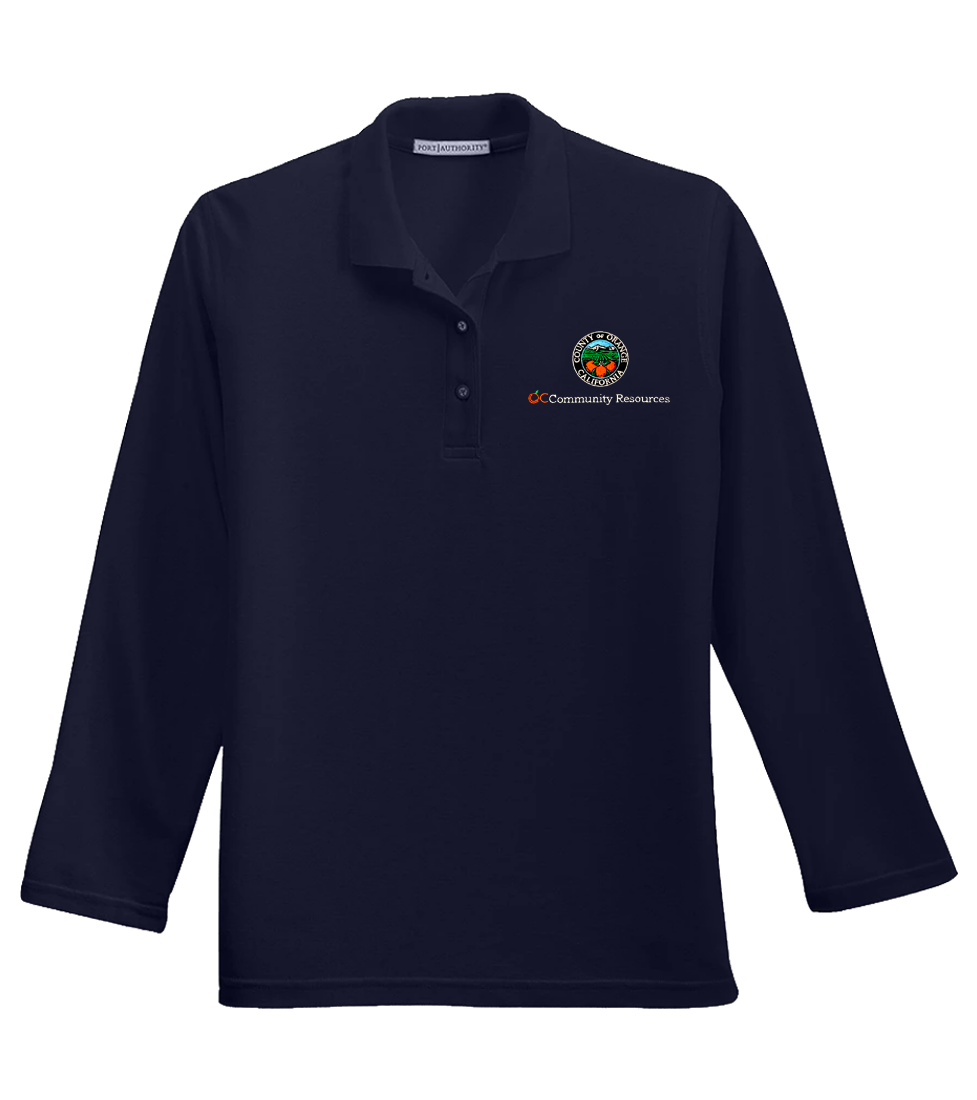 Ladies Port Authority® Silk Touch™ Long Sleeve Polo