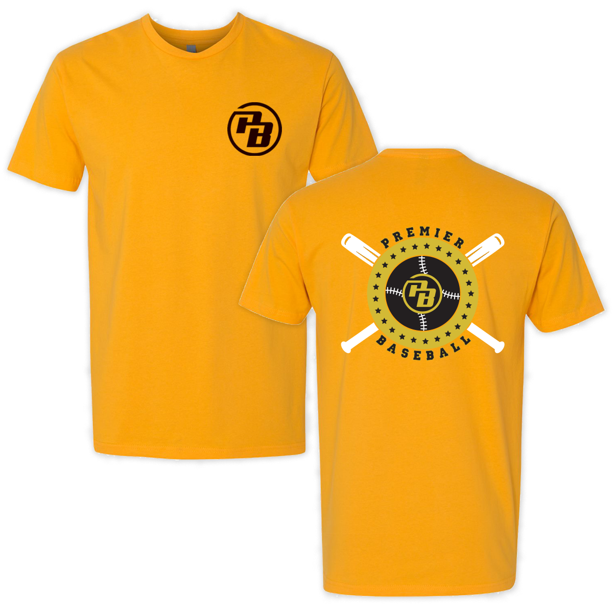 Premier Baseball Logo Tee - Gold