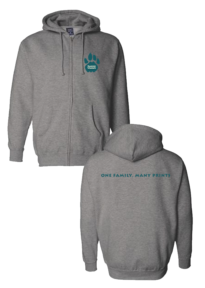Rancho Wildlife Zip-Hoodie (Gunmetal Heather)