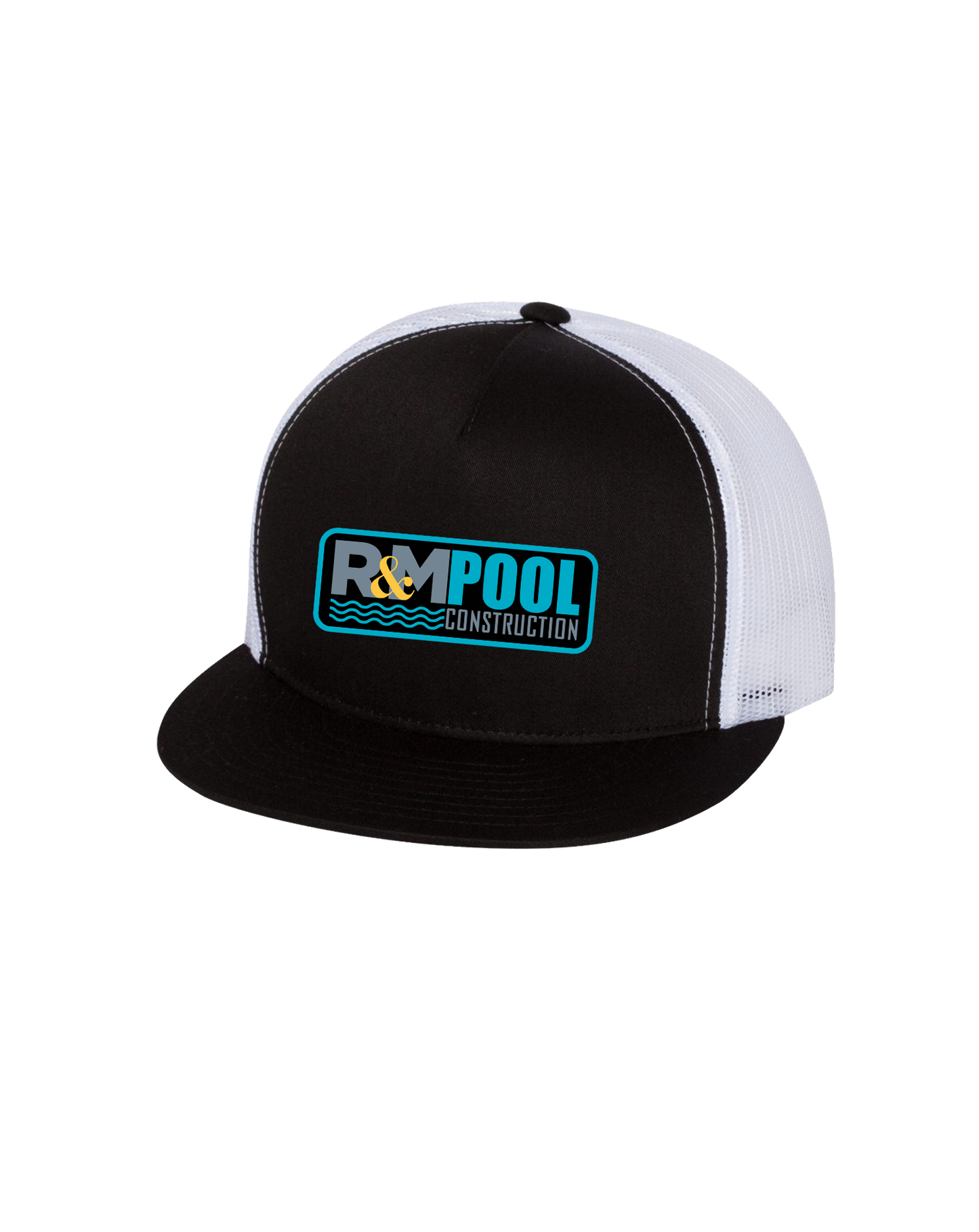 R&M - Mesh Classic Black/White Hat (embroidery)