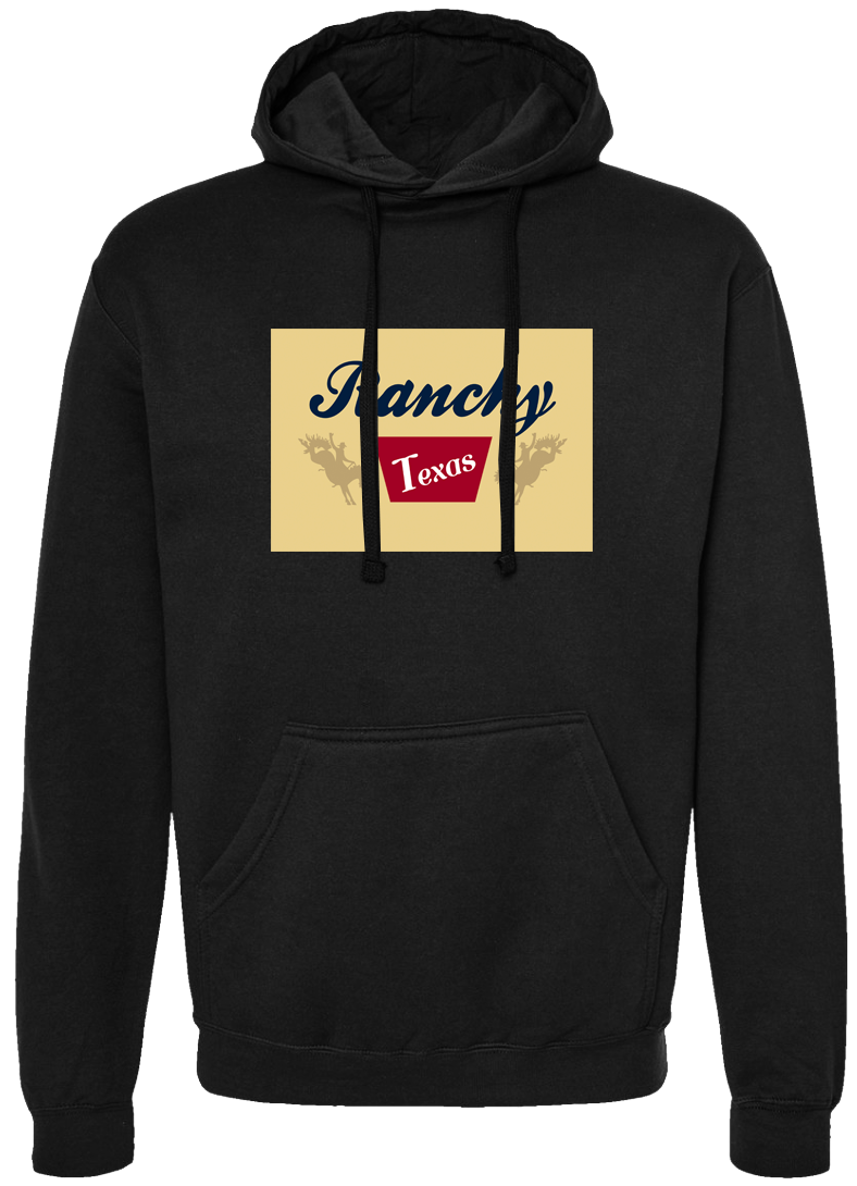 Ranchy Texas Hoodie - Full Logo Black