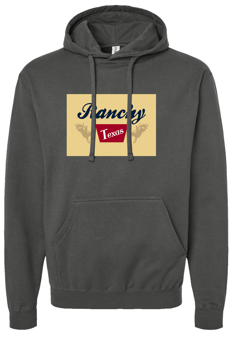 Ranchy Texas Hoodie - Full Logo Charcoal