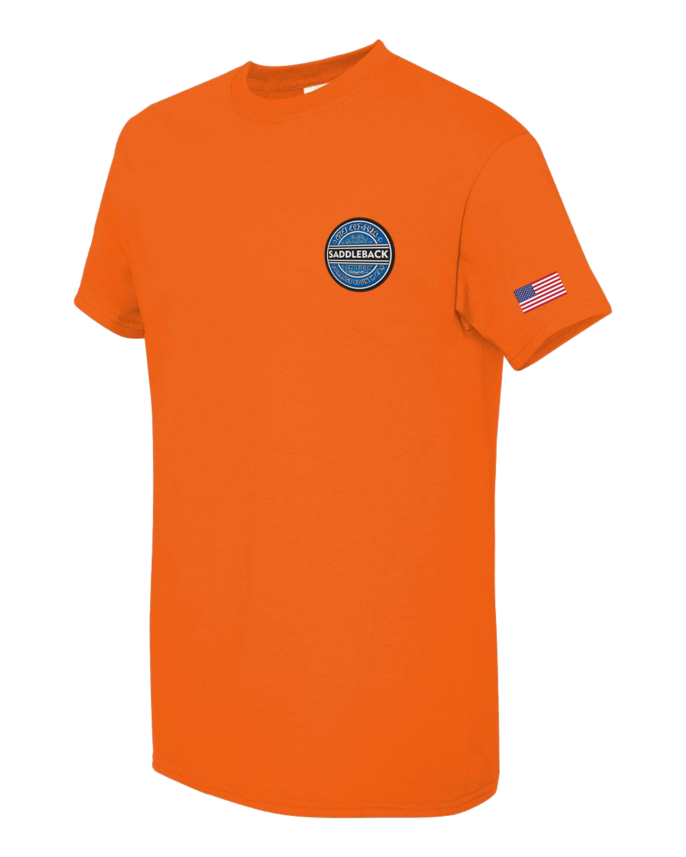 Saddleback Demo - Added Flag print on Left Sleeve