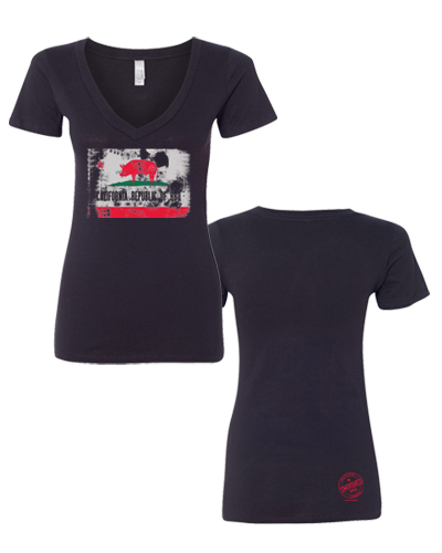 Smoqued - Womens Flag V-Neck
