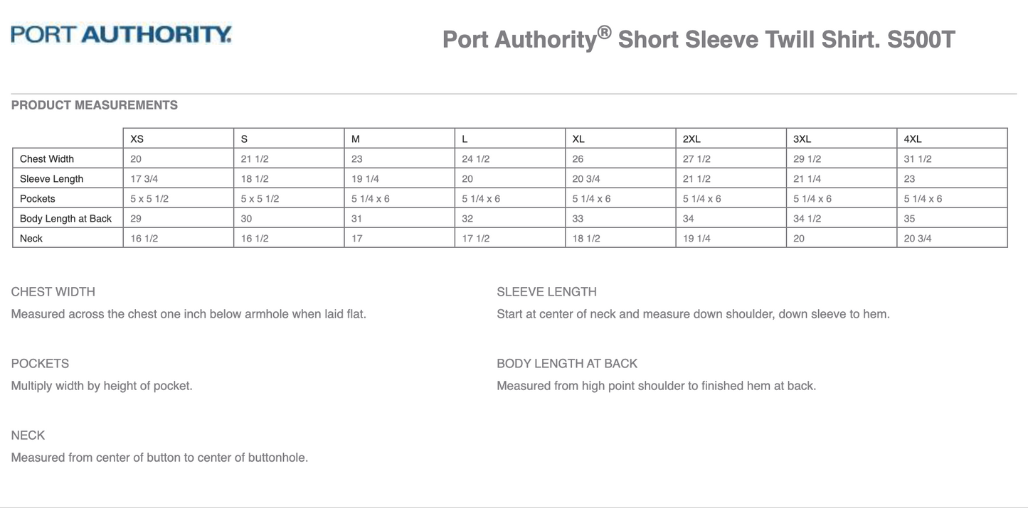 Port Authority® Short Sleeve Twill Shirt - S500T - Stone