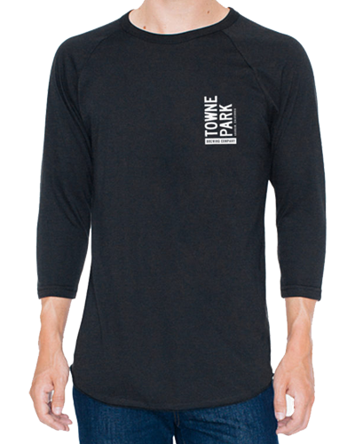 Towne Park - Raglan Vertical Logo (Black)