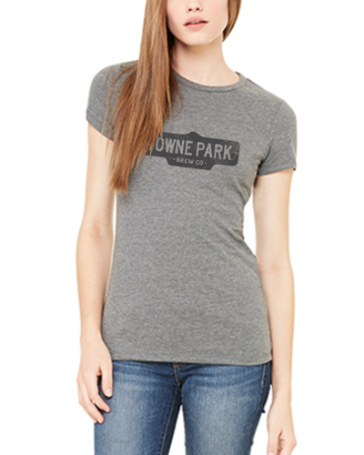 Towne Park - Womens Vintage Sign T-Shirt(Grey)
