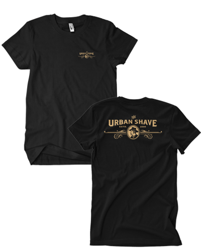 Urban Shave - Front and Back Full Logo Tee (Black)
