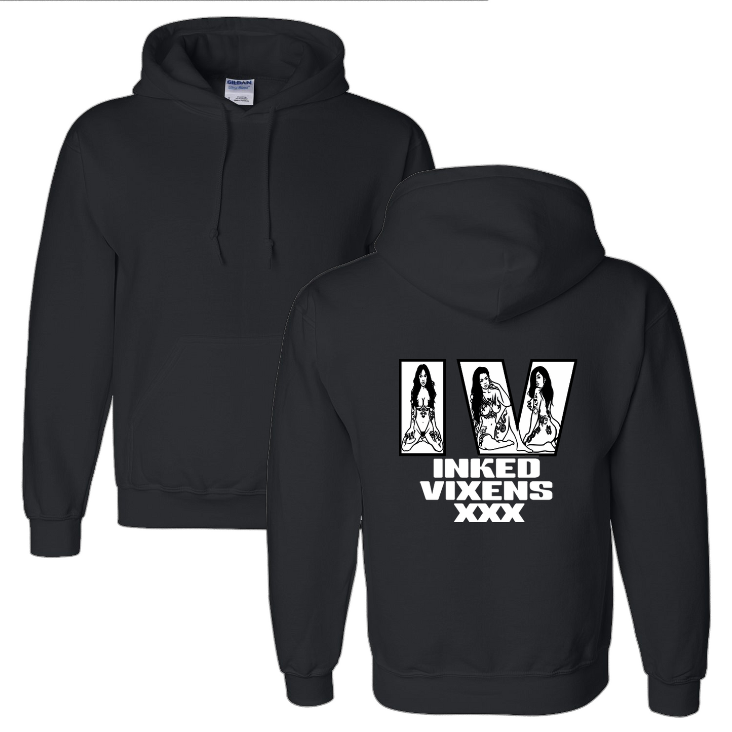 Vixens - Black Logo Hoodie (Back Print Only)