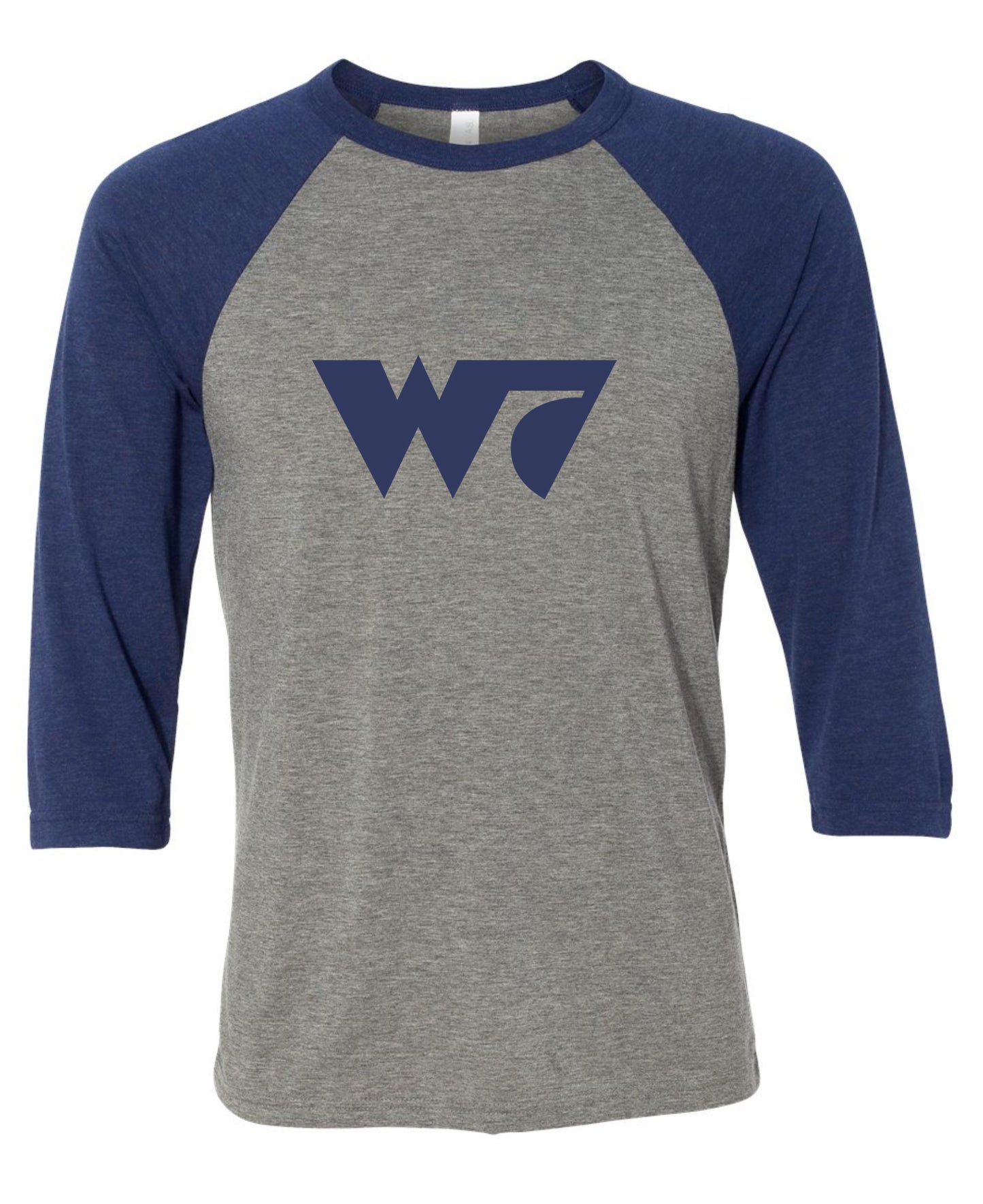 W7 Raglan (Grey/ Navy Triblend)