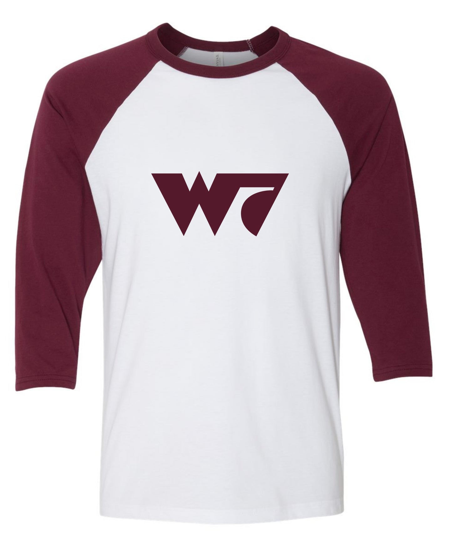 W7 Raglan (White/ Maroon)
