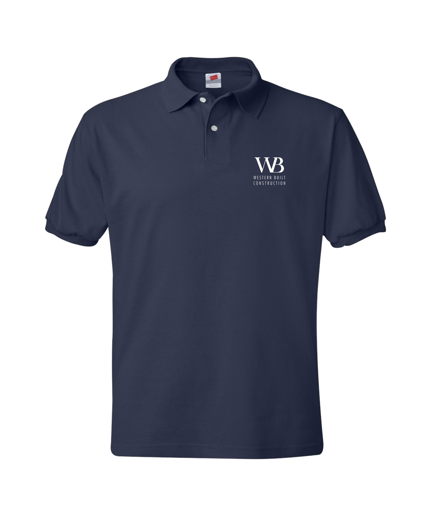 Built Construction - Hanes Black Polo