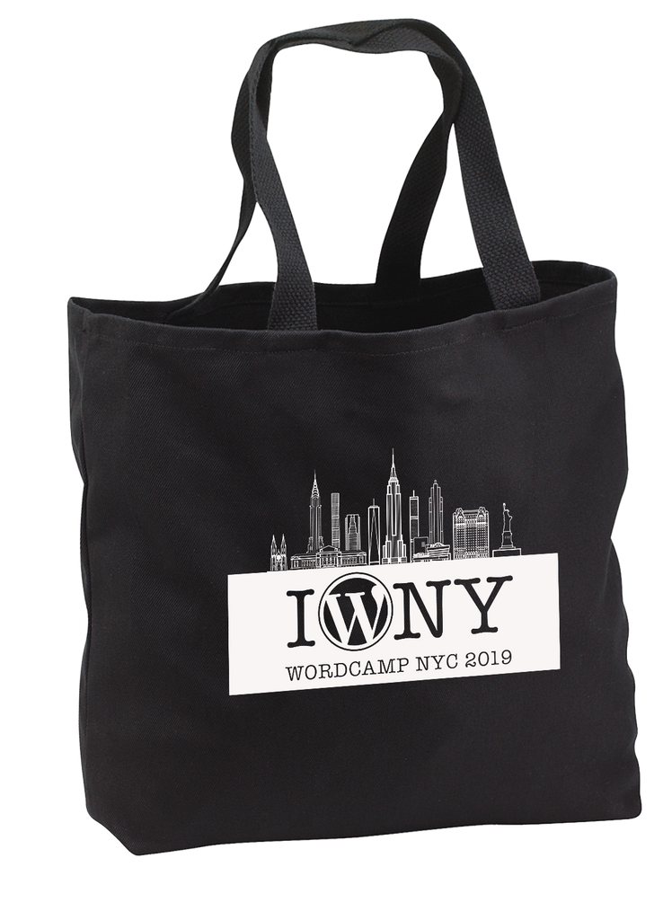 World Camp NY - Convention Tote) w/1 color imprint (BLACK)
