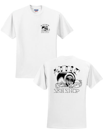Attic Sk8 Shop - Burnout Tee (White)