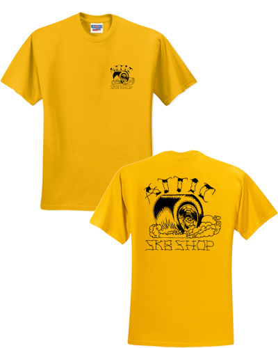 Attic Sk8 Shop - Burnout Tee (Yellow)