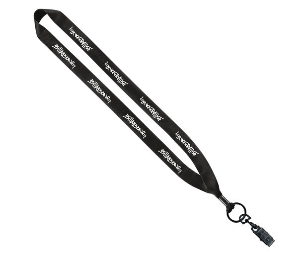 3/4" Polyester Lanyard (Black)