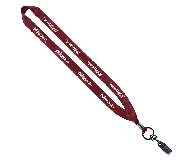 3/4" Polyester Lanyard (Burgundy)