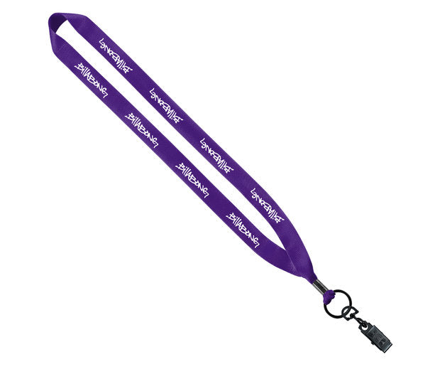 3/4" Polyester Lanyard (Purple)
