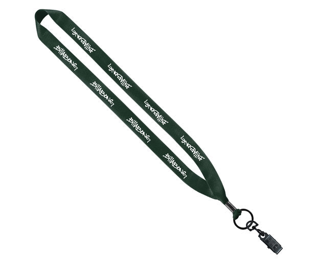3/4" Polyester Lanyard (Hunter Green)