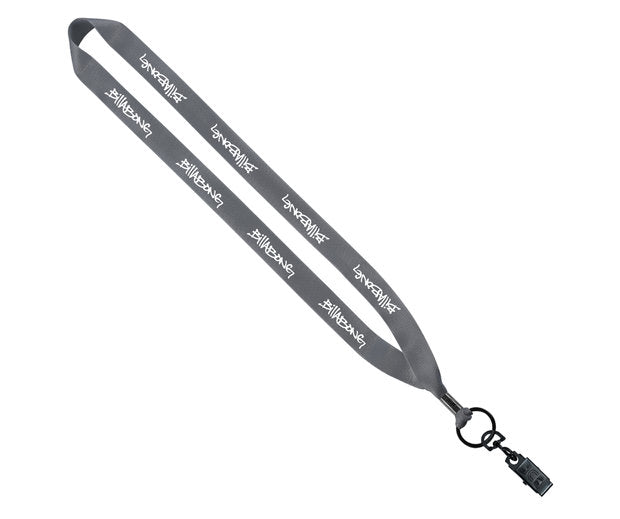 3/4" Polyester Lanyard (Gray)