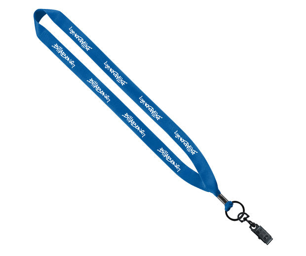 3/4" Polyester Lanyard (Electric Blue)