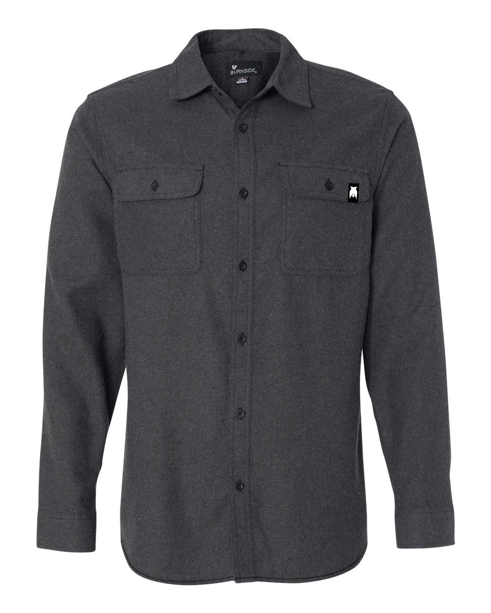 Flannel w/ Woven Label (Charcoal)