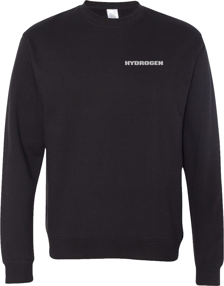 Hydrogen - Black Crewneck with Embroidery