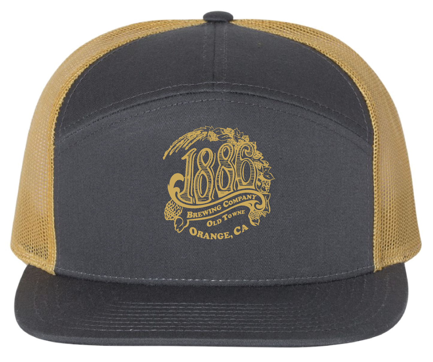 1886 Richardson Trucker Cap 168 (Charcoal/Old Gold)