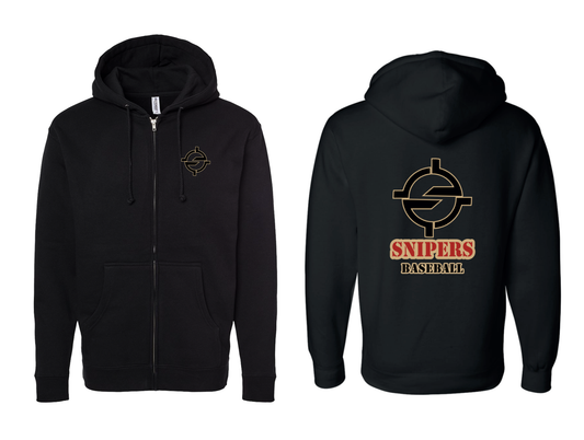 Snipers Baseball - Pullover Zip Heavyweight Sweatshirt (Adult & Youth)