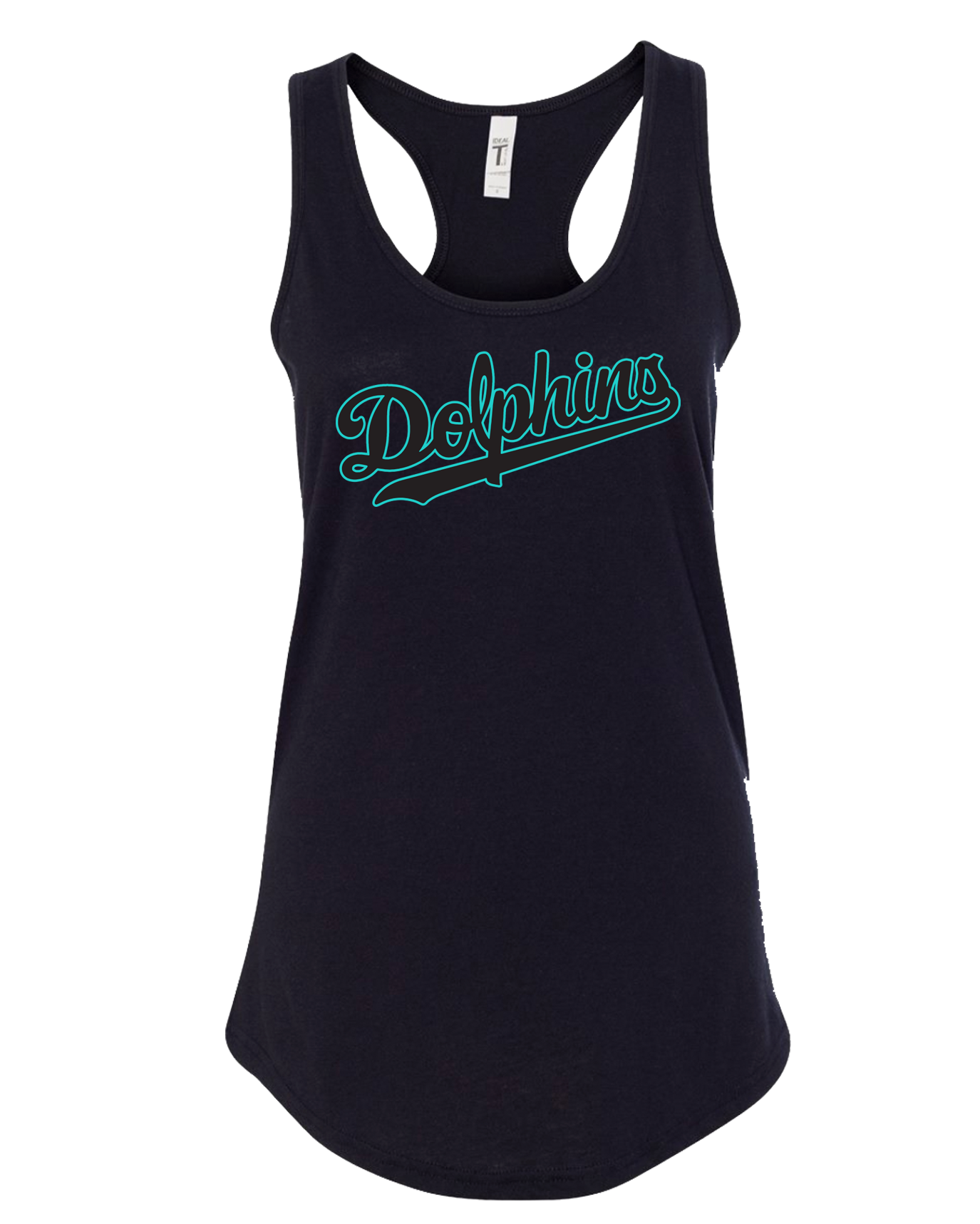 Dolphins 10U Ladies Racerback Tank (Black)