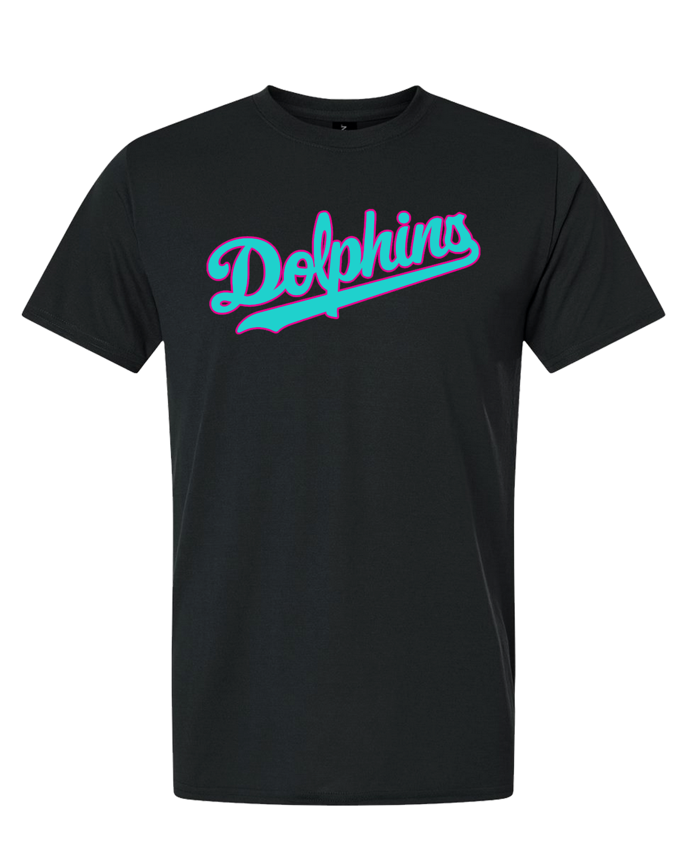 Dolphins 10U Tee (Adult & Youth)  (Black with Teal Logo)