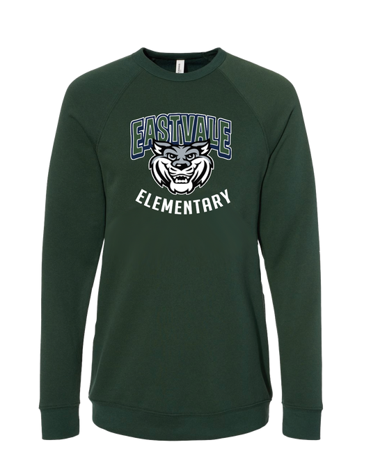 Eastvale Elementary -  Crew Neck Unisex Green Crewneck Sweatshirt