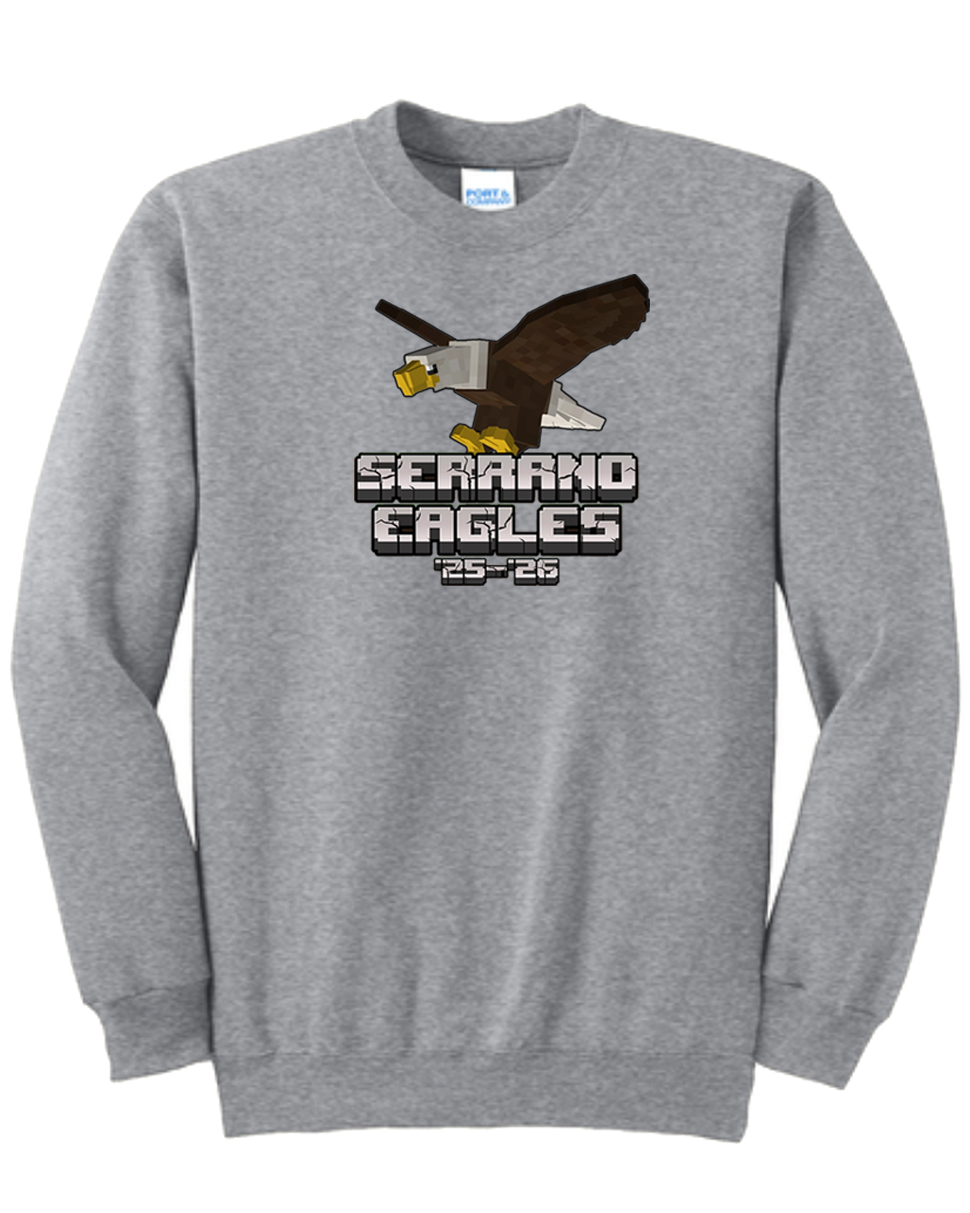 Serrano Elementary - Eagle Minecraft Crewneck Sweat - Youth & Adult