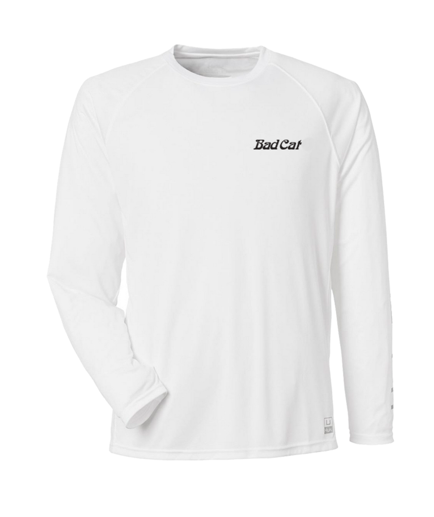 Bad Cat - Left Chest Logo Longsleeve White Huk Tee